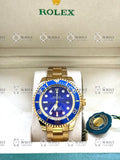 SEA-DWELLER gold , blue dial , oyster bracelet
