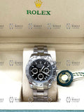 DAYTONA silver , black dial , oyster bracelet