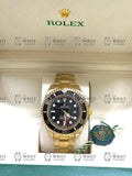 SEA-DWELLER gold , black dial , oyster bracelet