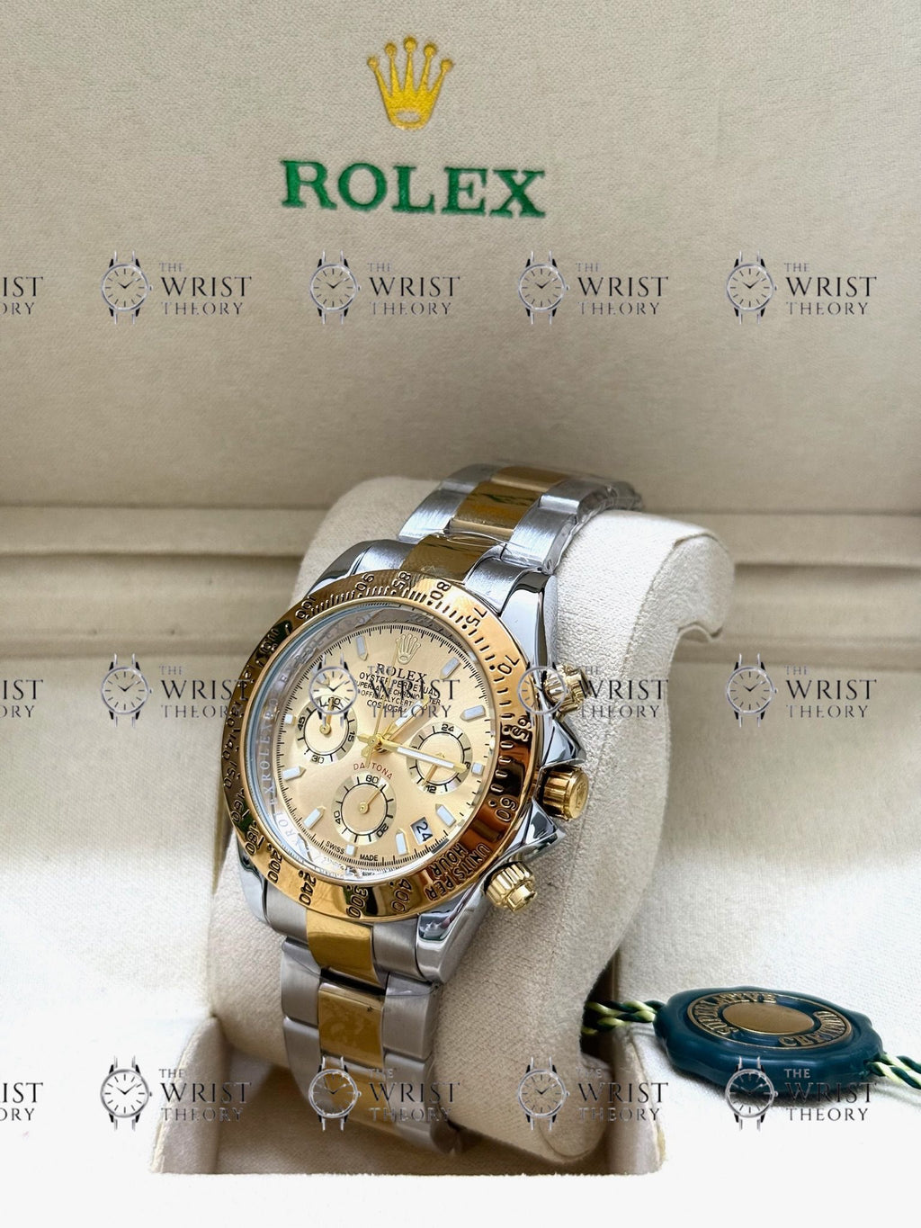 DAYTONA gold-silver , gold dial , oyster bracelet
