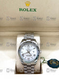 DAY-DATE silver , white roman dial , president bracelet