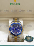 SEA-DWELLER gold-silver , blue dial , oyster bracelet