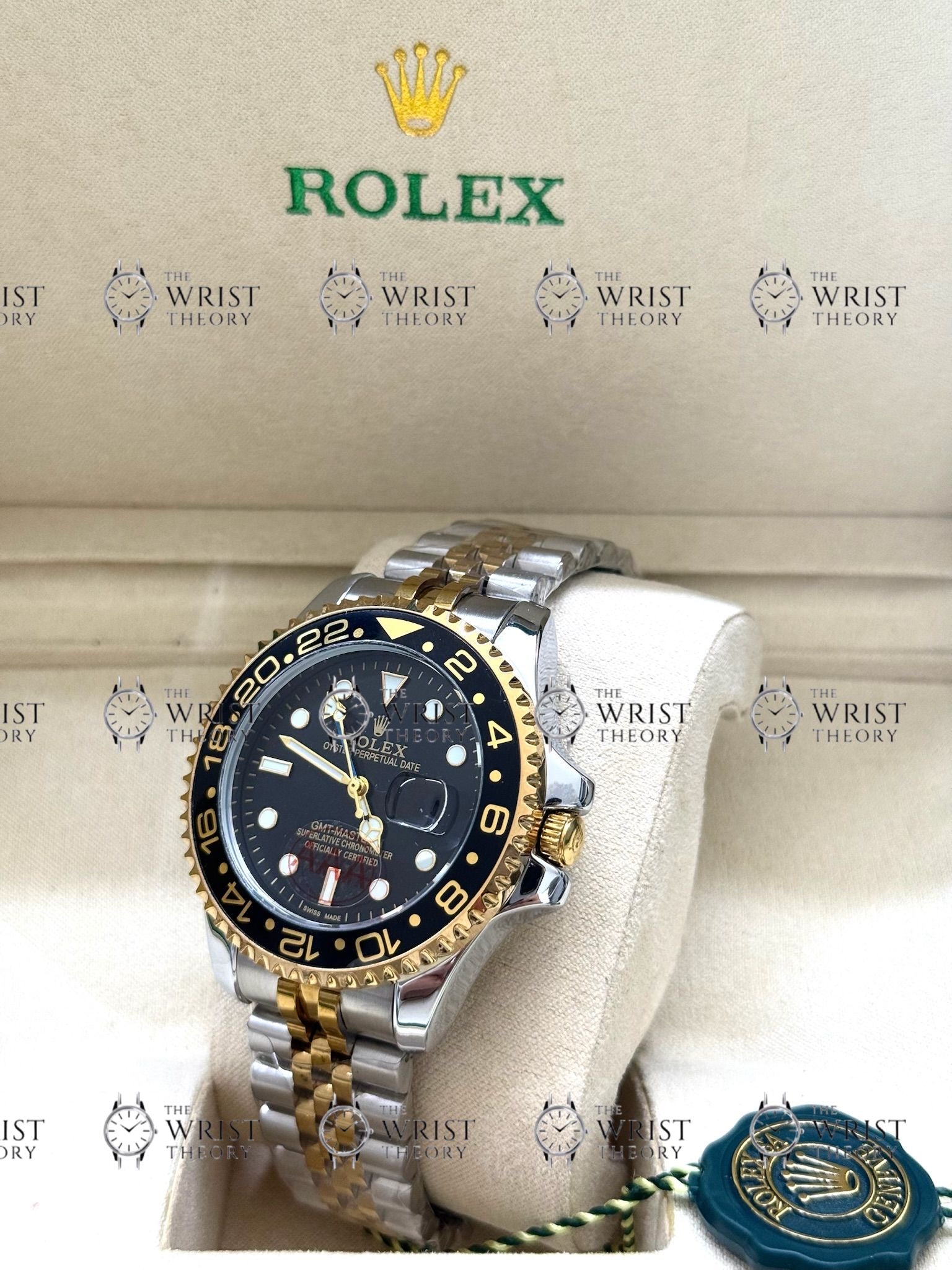 GMT MASTER II ZOMBIE gold-silver , black dial , jubilee bracelet