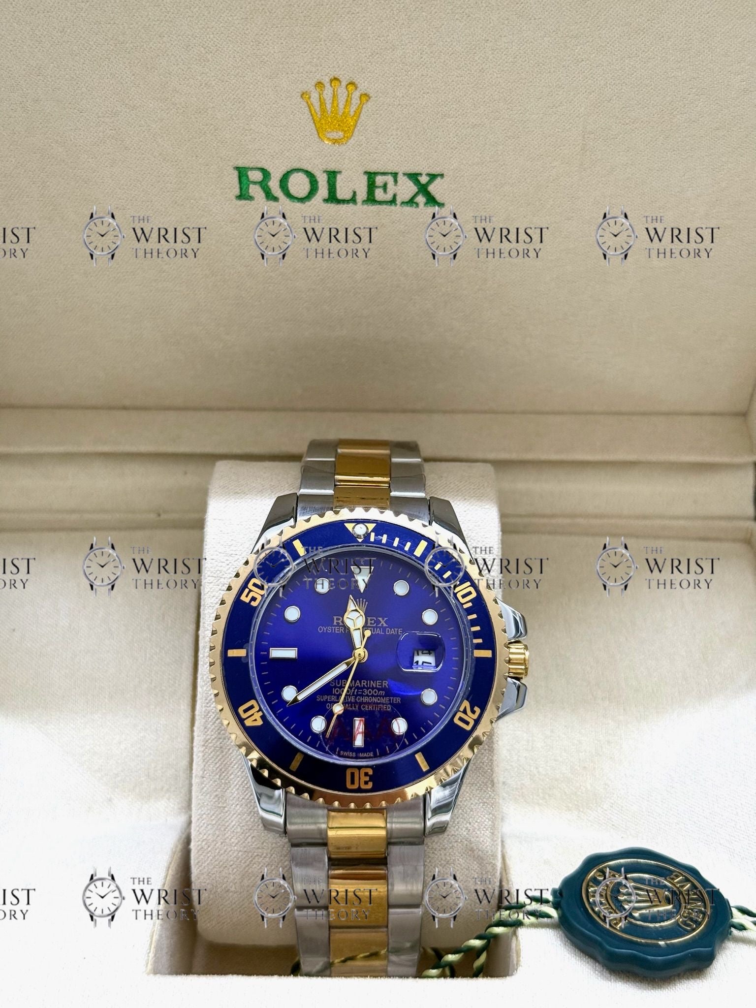 SUBMARINER BLUESY gold-silver , blue dial , oyster bracelet