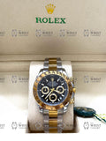 DAYTONA gold-silver , black dial , oyster bracelet
