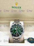 SUBMARINER HULK silver , green dial , oyster bracelet
