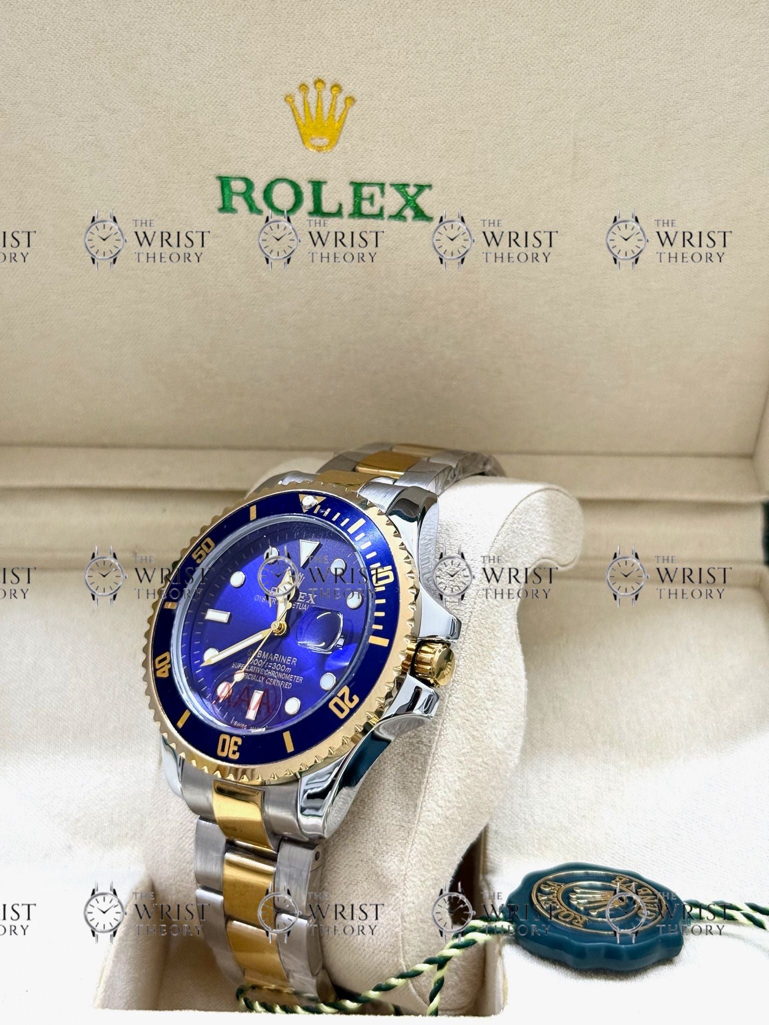 SUBMARINER BLUESY gold-silver , blue dial , oyster bracelet