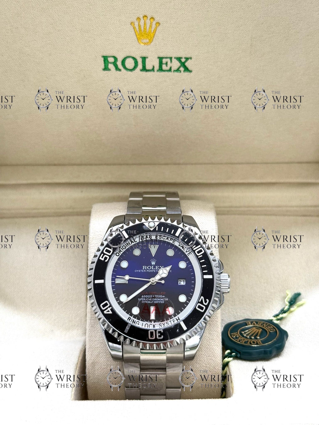 SEA-DWELLER silver , blue-black dial , oyster bracelet