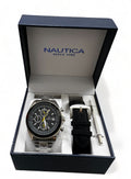 black nautica one recycled stainless steel set