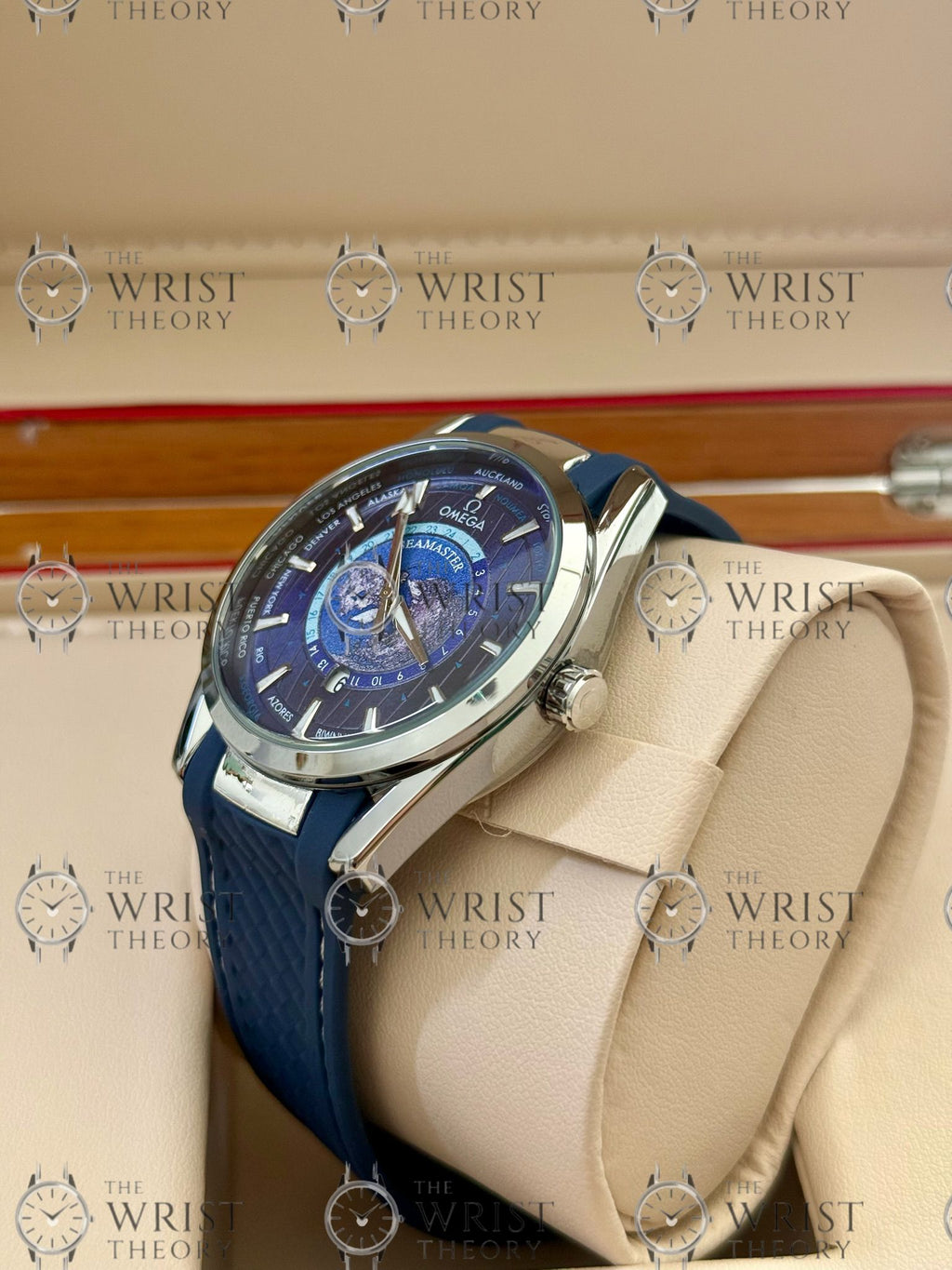 Omega Seamaster Aqua Terra Worldtimer 43mm Blue Strap